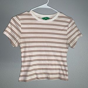 Cropped short sleeve shirt- M petite